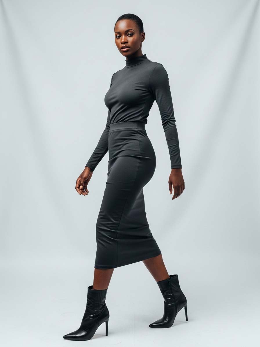 black ankle boots pointed toe